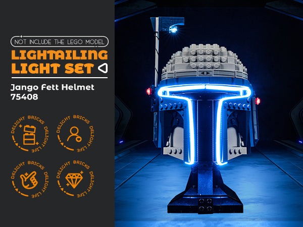 Lightailing Light Kit for LEGO Jango Fett Helmet #75408| Lightailing