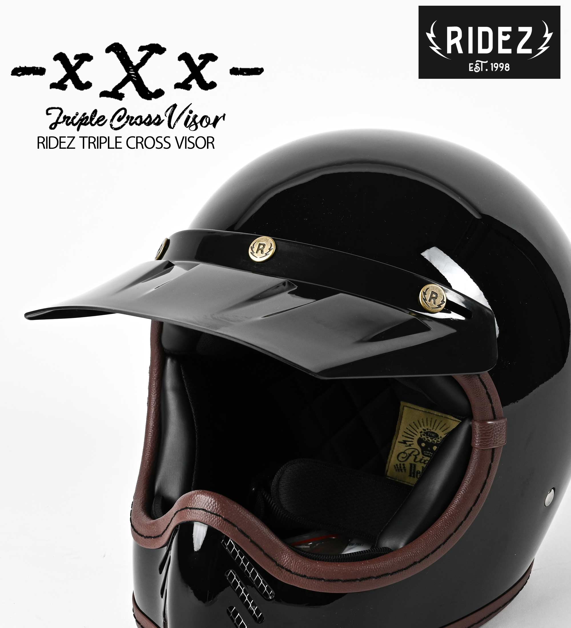 バイク用 ヘルメットバイザー RIDEZ xXx(Triple Cross) VISORがついに