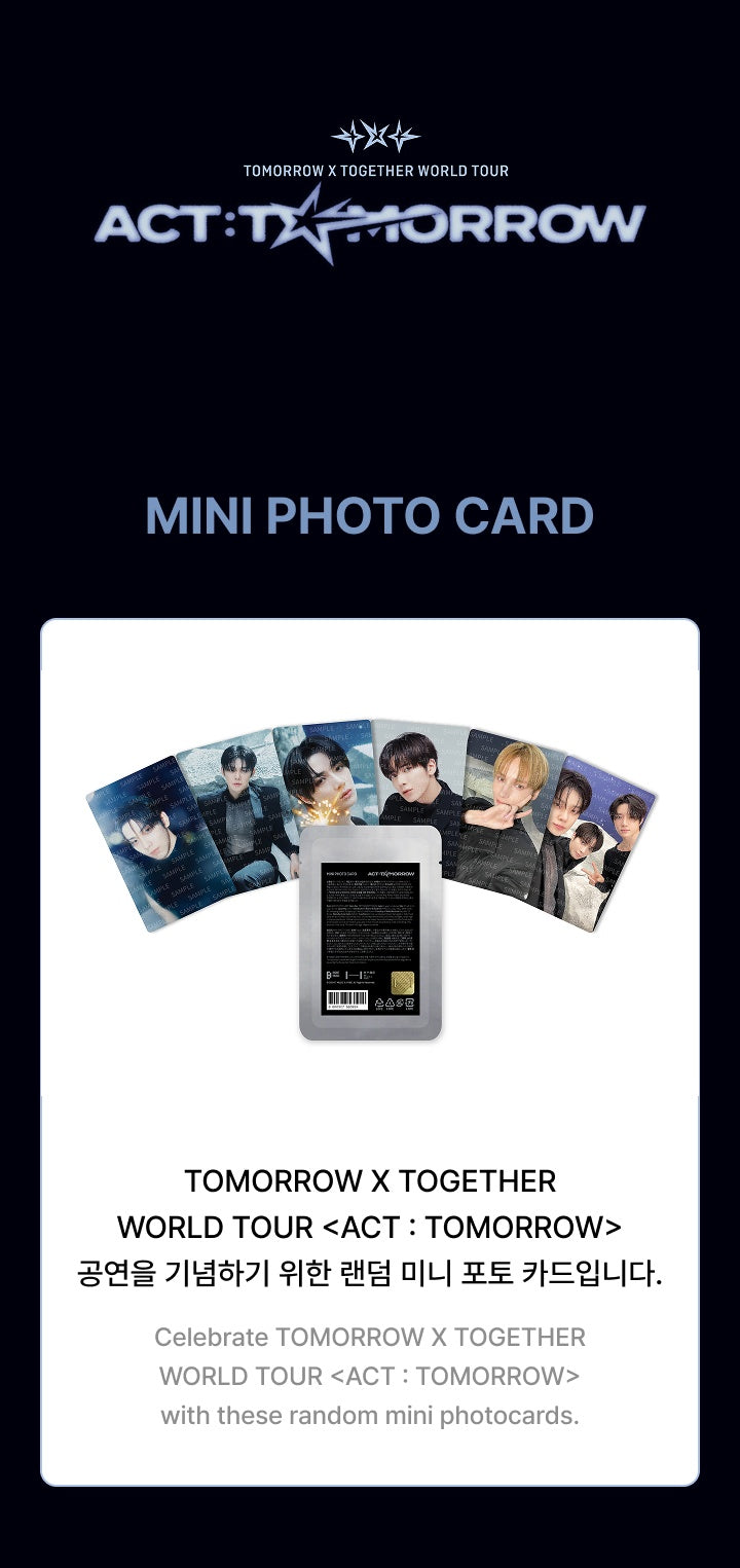TXT] World Tour : ACT : Tomorrow : Mini Photocard – krmerch
