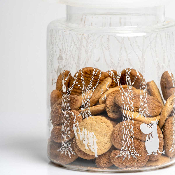 Moomin ムーミン Muurla ムールラ 蓋付きガラスジャー ( IN THE WOODS