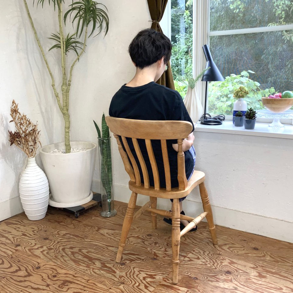 スラットバックチェア ウィンザーチェア ダイニングチェア ビーチ無垢