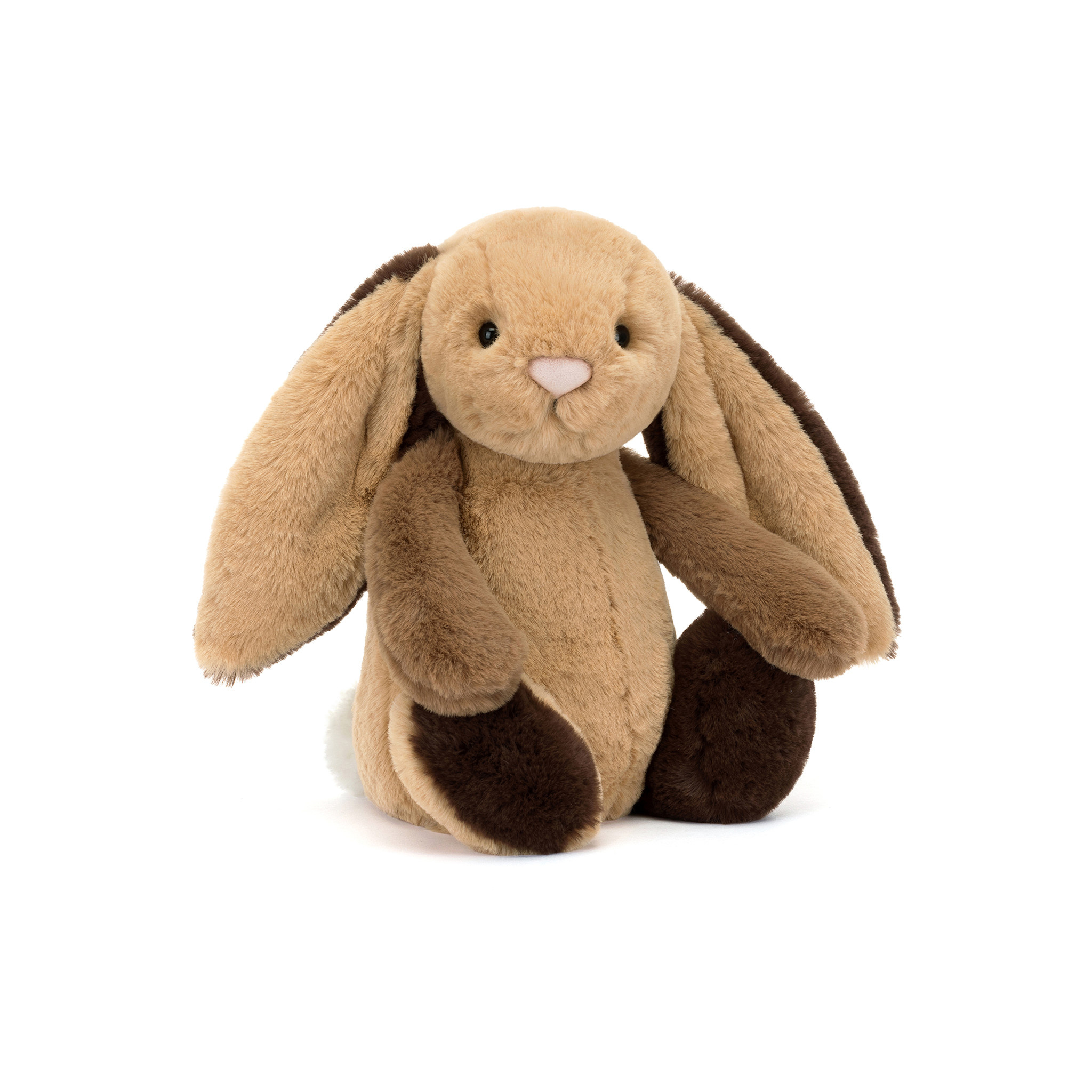 Jellycat Bashful Patchwork Brown Bunny - Pumpkin and Bean