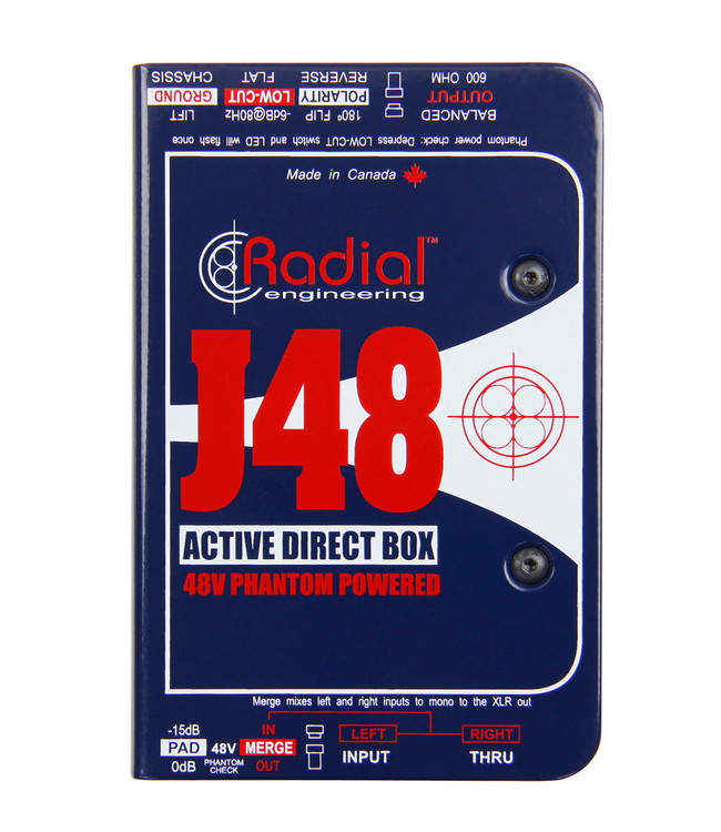 Radial Engineering J48 Stereo Active DI Box (R800 3002) - Get Loud