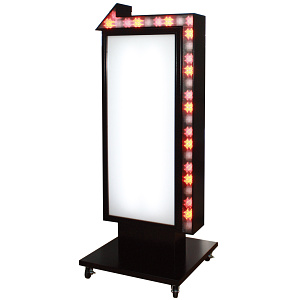 点滅スタンド看板 ブラック/イエロー (FS-117-B-Y) - 看板のサインモール