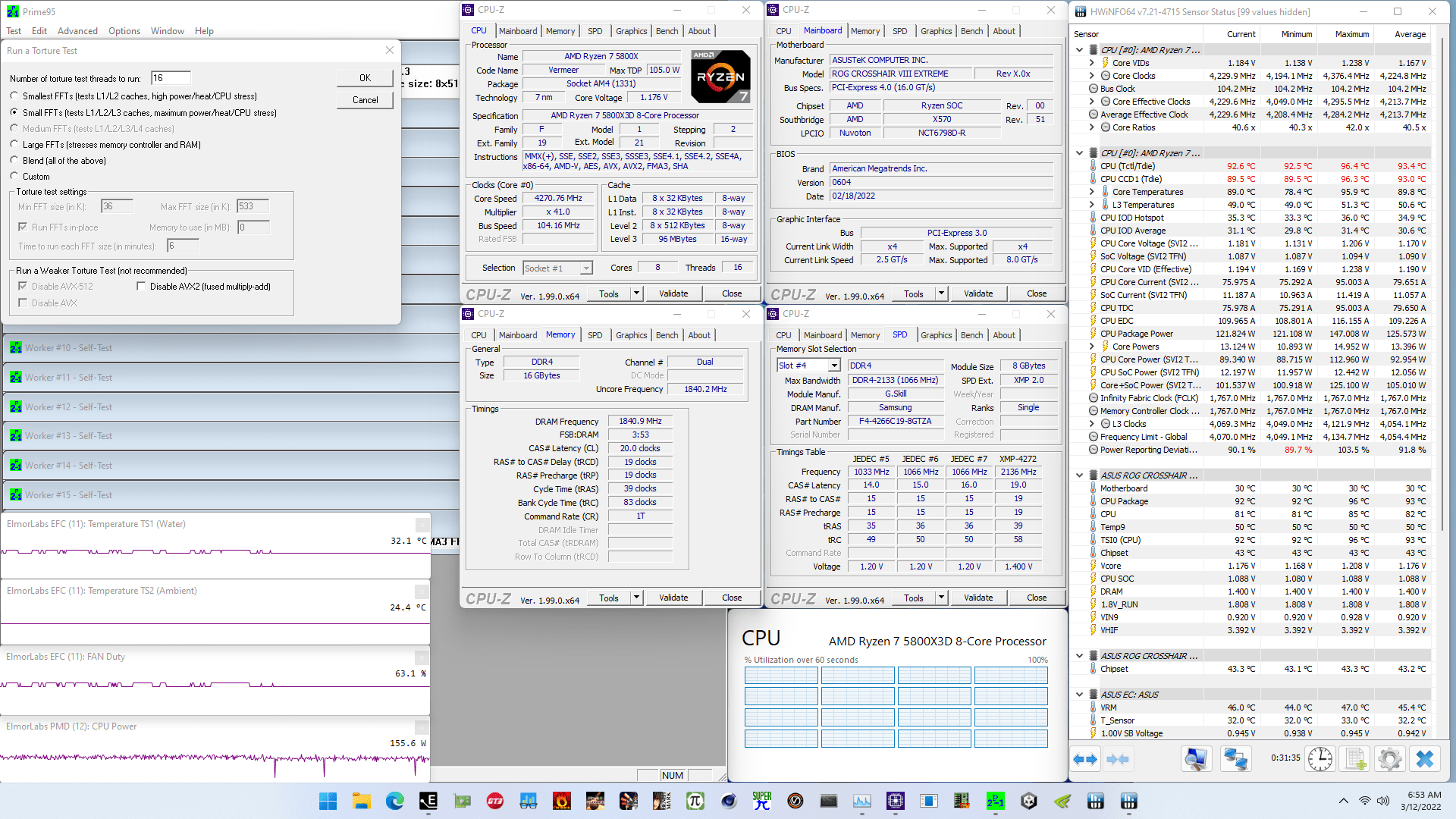 SkatterBencher #39: AMD Ryzen 7 5800X3D Overclocked to 4741 MHz