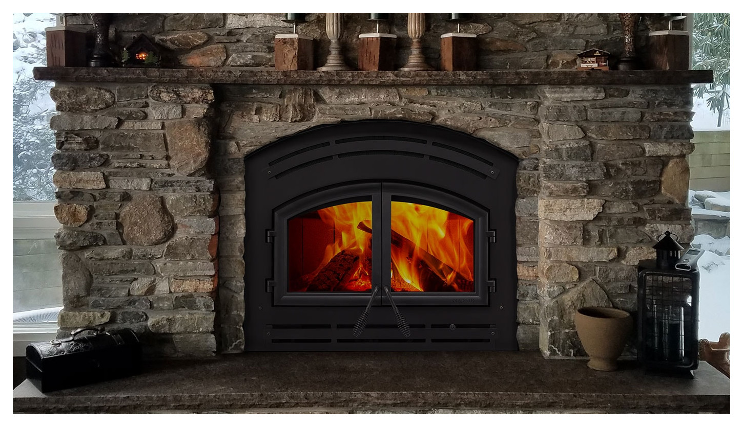 Majestic Products WarmMajic II Wood-Burning Fireplace - Hearth