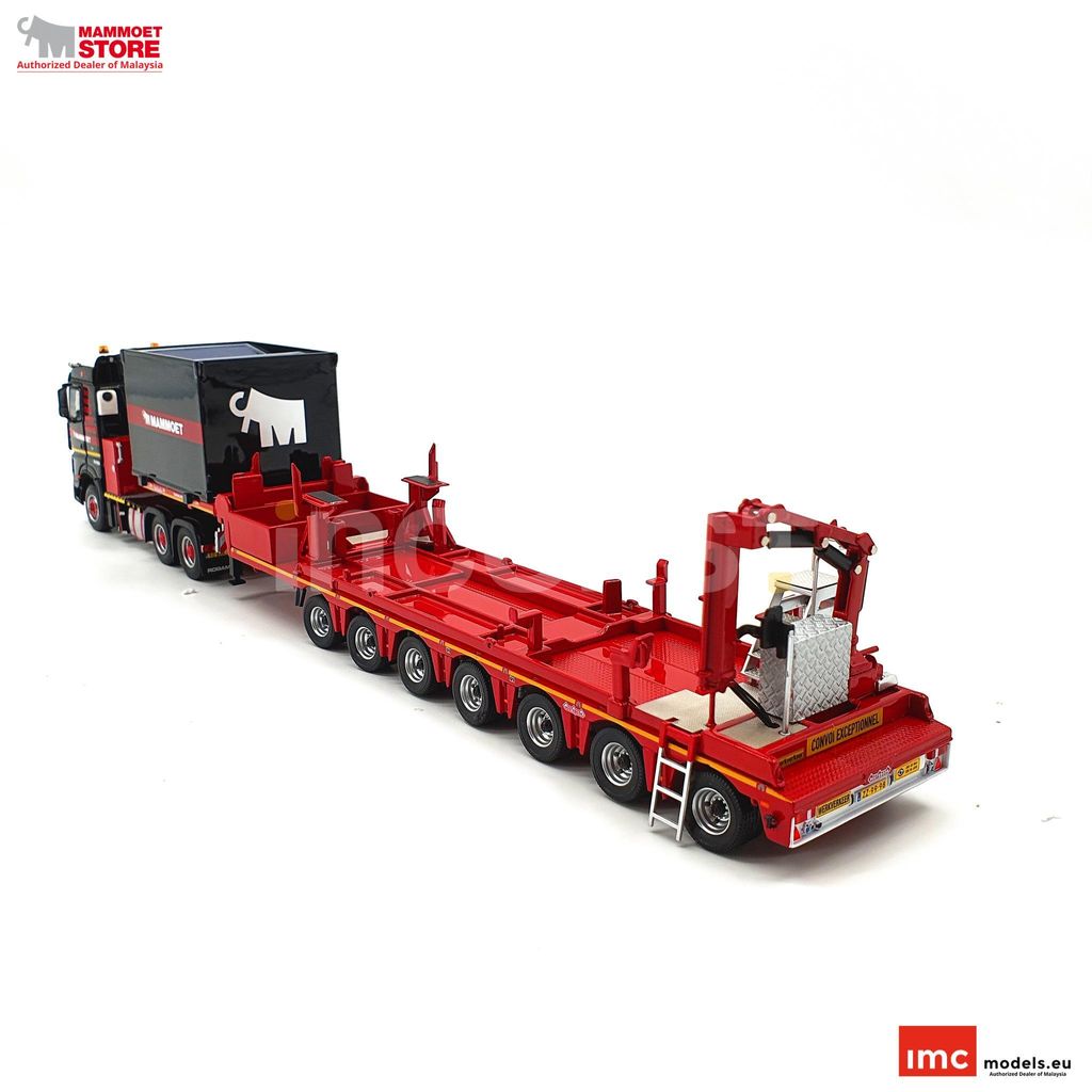 MAMMOET MB AROCS 6X4 WITH 7 AXLE NOOTEBOOM LOWLOADER + FASSI CRANE