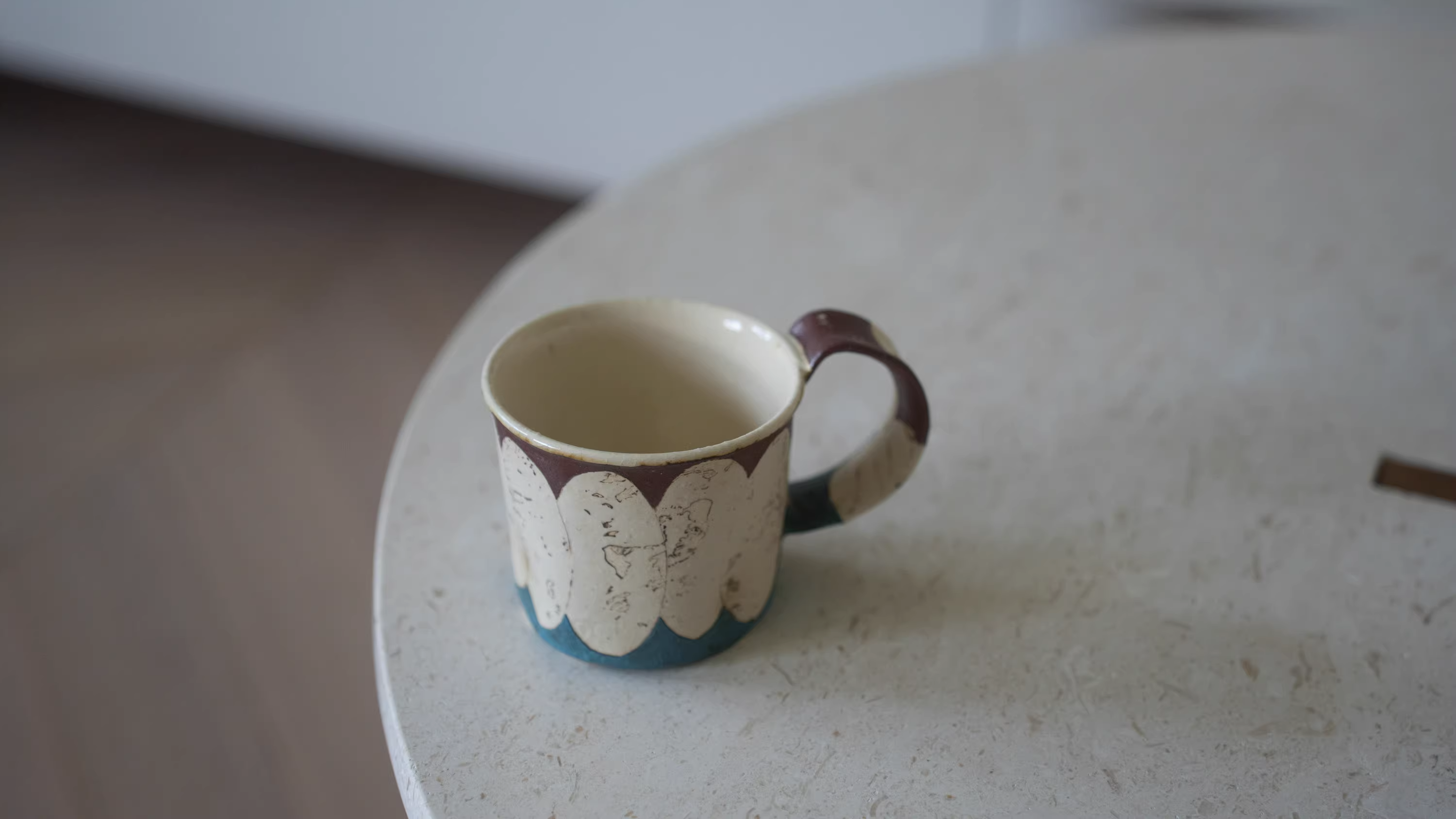 日本陶藝家木村容二郎手作抽象紋馬克杯咖啡杯– okinishop