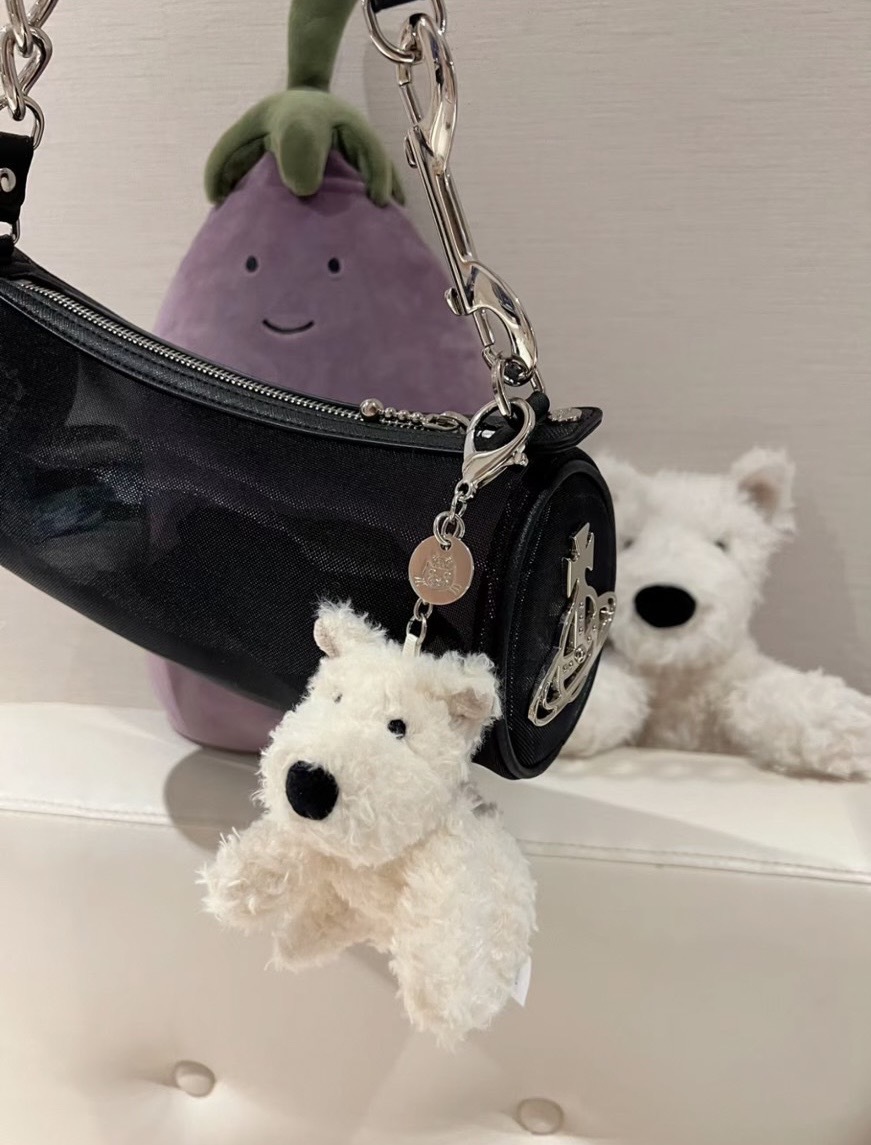 Jellycat Munro Scottie Dog Bag Charm 雪白萌狗狗鑰匙吊飾