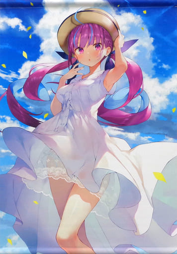 ホロライブ 湊あくあ C96 C97 まかろん大帝 B2タペストリー 2枚セット まかろん大帝（がおう先生）】”ホロライブ”湊あくあB2タペストリー | K