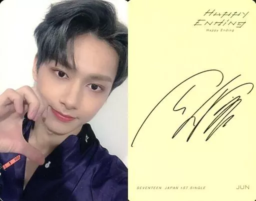SEVENTEEN ジュン　直筆サイン　トレカ　おまけ付き セブチ seventeen ジュン 直筆サイン アメリカ限定 - メルカリ