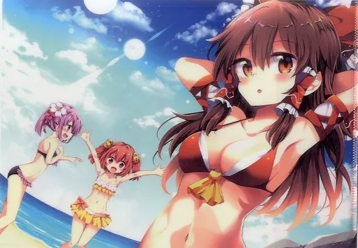 東方project 霊夢　水着　美少女　クリアファイルVZ6 Amazon.co.jp: 東方 博麗霊夢 水着 超 クリアファイル VI4 : おもちゃ