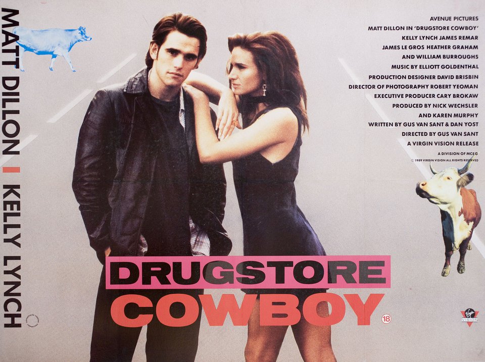 Drugstore Cowboy Original 1989 British Quad Movie Poster