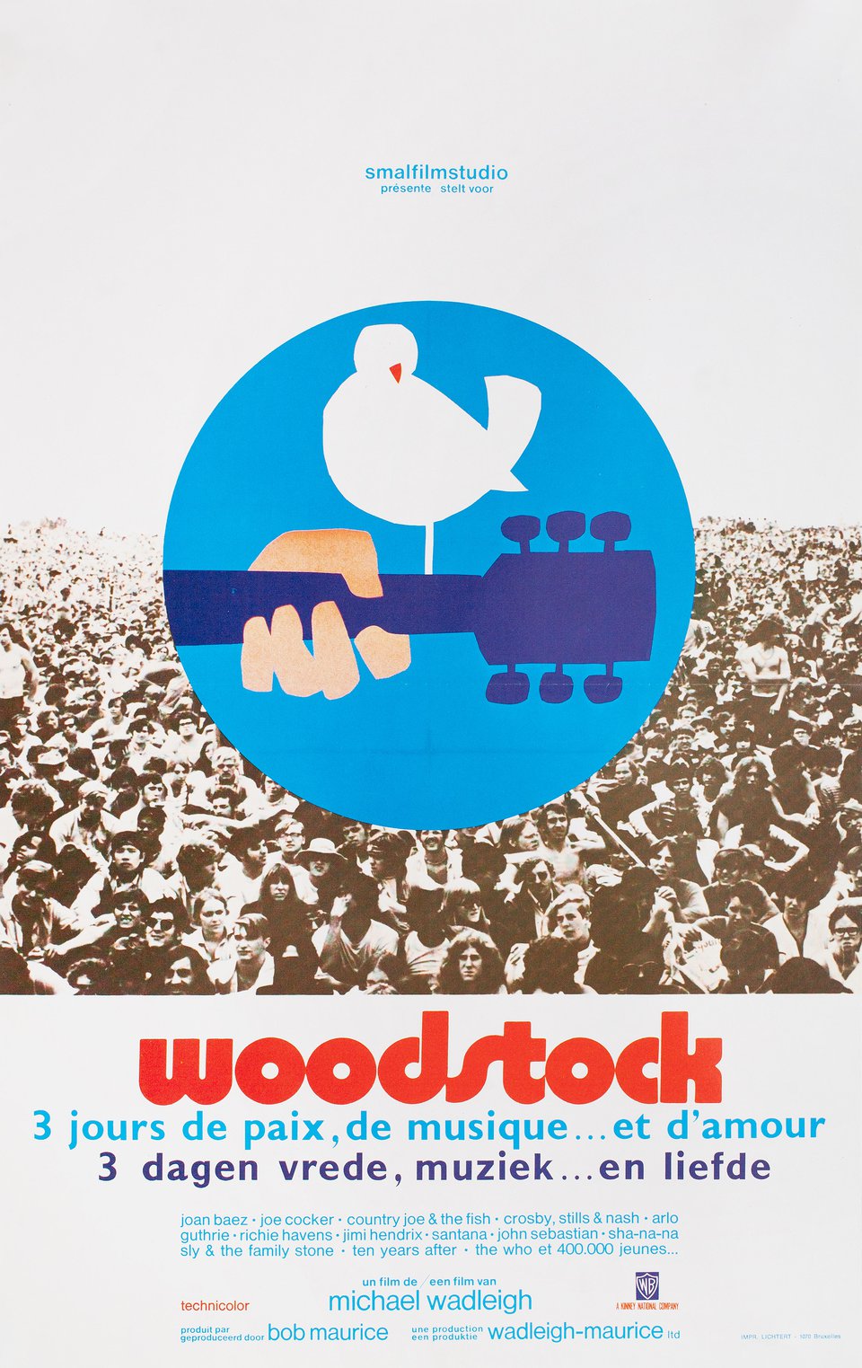 Woodstock Original 1970 Belgian Movie Poster - Posteritati Movie