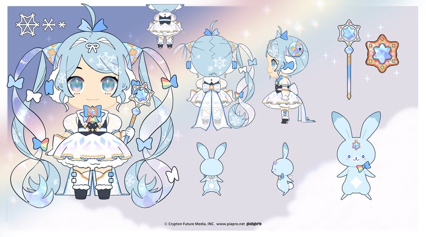 イラスト「虹色で煌めく氷晶の魔法少女!」