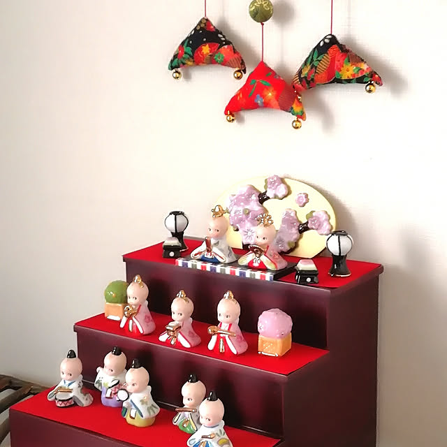 雛人形(ひな人形) ローズオニールキューピーお雛様 三段飾り