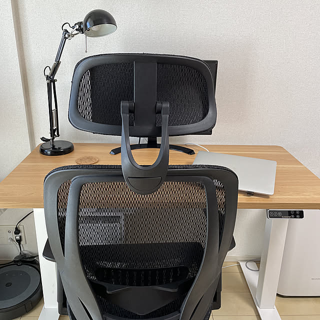 ニトリ [幅65cm] リクライニングワークチェア (クエト BK) ブラック