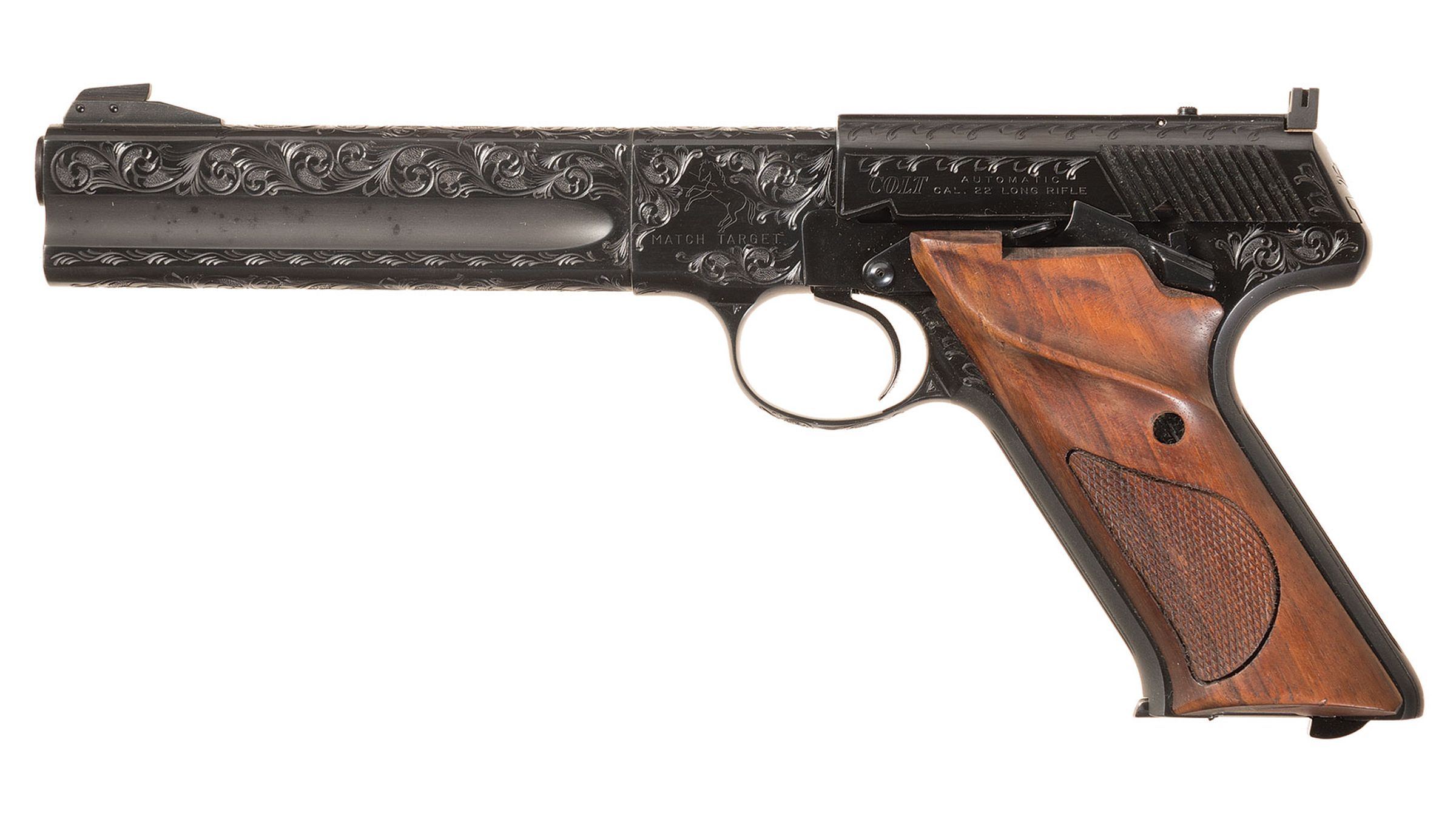 Engraved Colt Third Series Woodsman Match Target Pistol | Rock