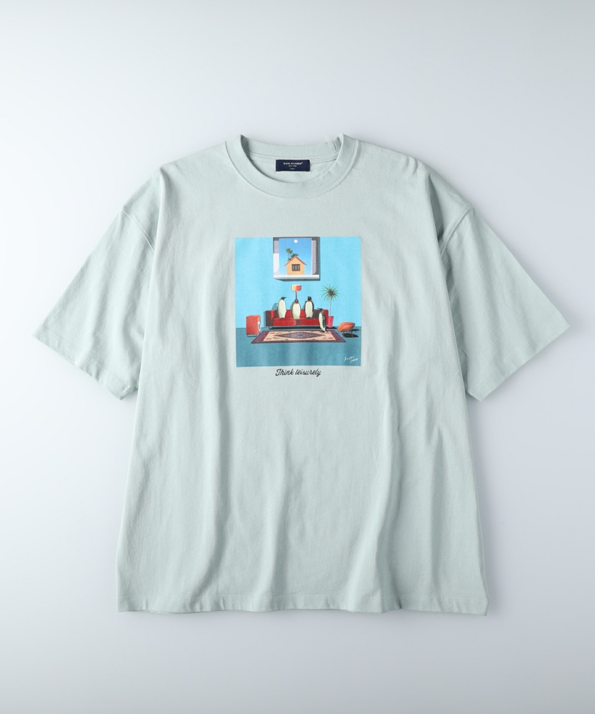 佐藤薫」イラストプリントTシャツ(M ホワイト): トップス｜Right-on