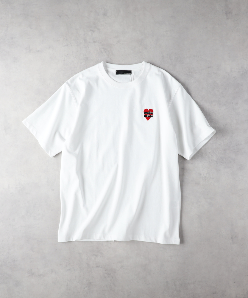 ハートモチーフプリントTシャツ(M ホワイト): トップス｜Right-on公式