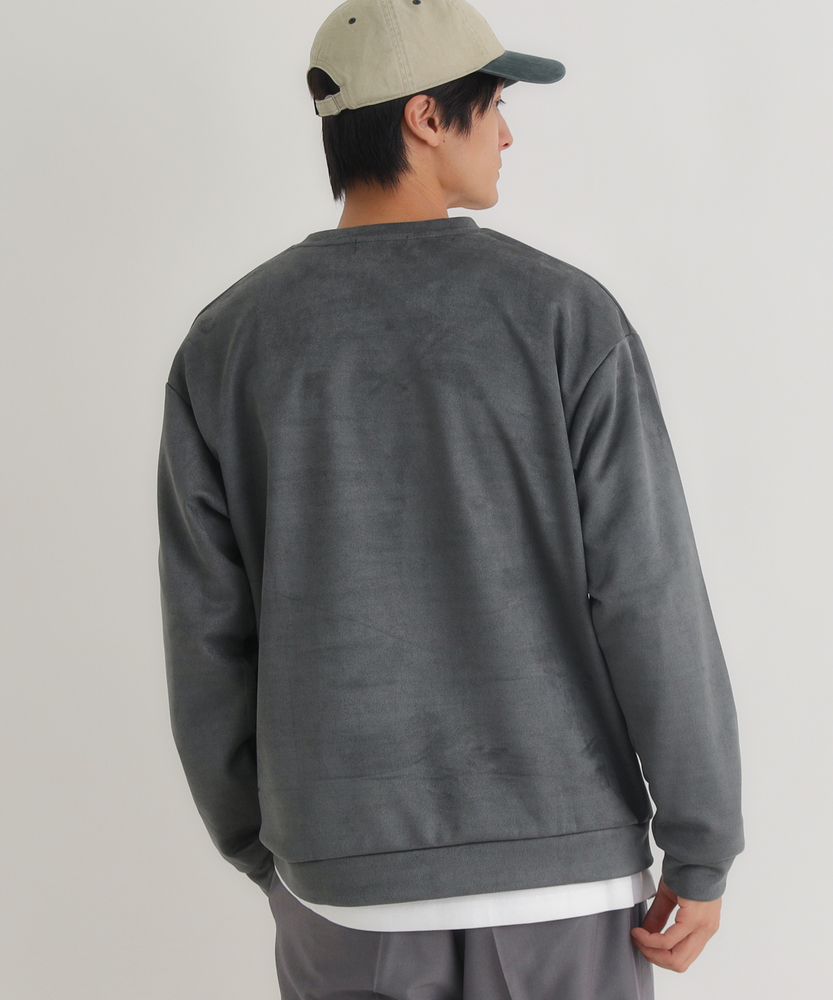 フェイクスエード切替クルートレーナー(M ブルー): トップス｜Right-on