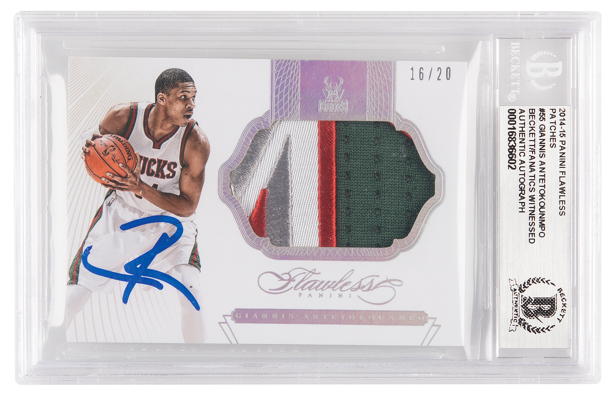 Giannis Antetokounmpo: 2014-15 Panini Flawless Signed Game-Used Patch