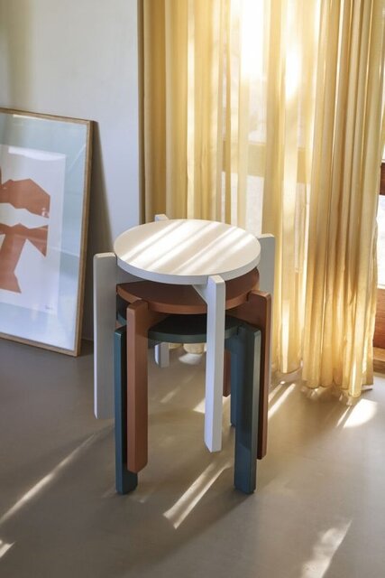 Hübsch Always stool petrol - LIVING AND CO.