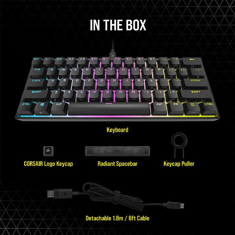 CORSAIR コルセア K65 RGB MINI（CH-9194014-NA） 有線 英語配列60