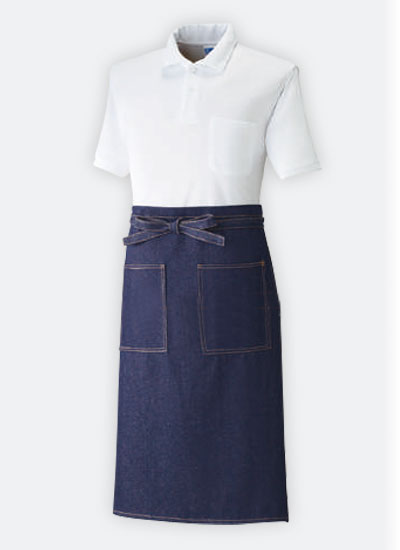 デニムロングエプロン[男女兼用](09-10020) | 株式会社桑和 | エプロン