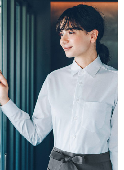 長袖シャツ[男女兼用](32-24311) | 株式会社ボストン商会 | エプロン