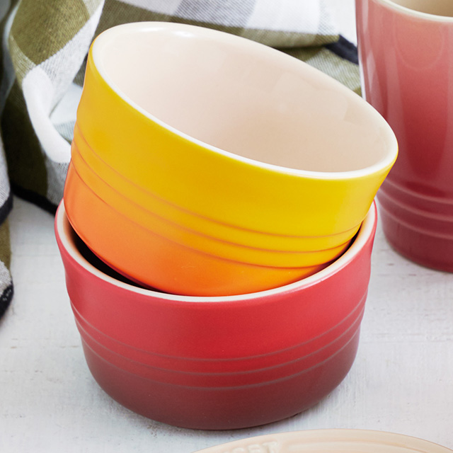 ル・クルーゼ[Le Creuset]のル・クルーゼ ラムカン(2個入)マットレッド