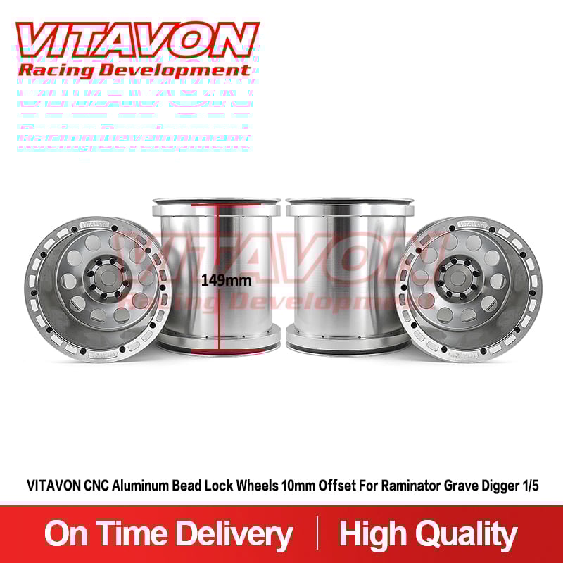 VitavonVITAVON CNC Aluminum Bead Lock Wheels 10mm offset for