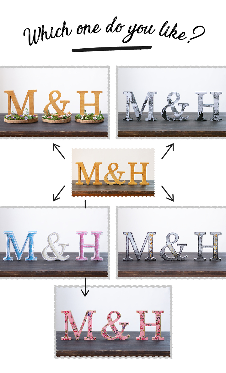 花嫁DIY】人気のイニシャルオブジェを“楽おしゃ”アレンジ！｜ゼクシィ