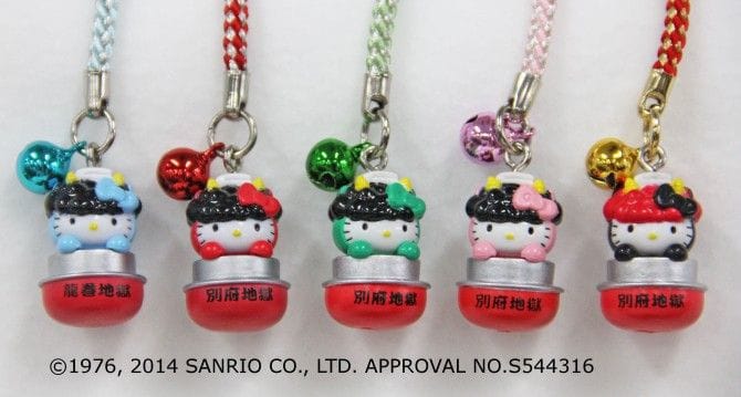 大分限定】「地獄湯に入っている鬼」ではなく、「釜飯!?」なキティ