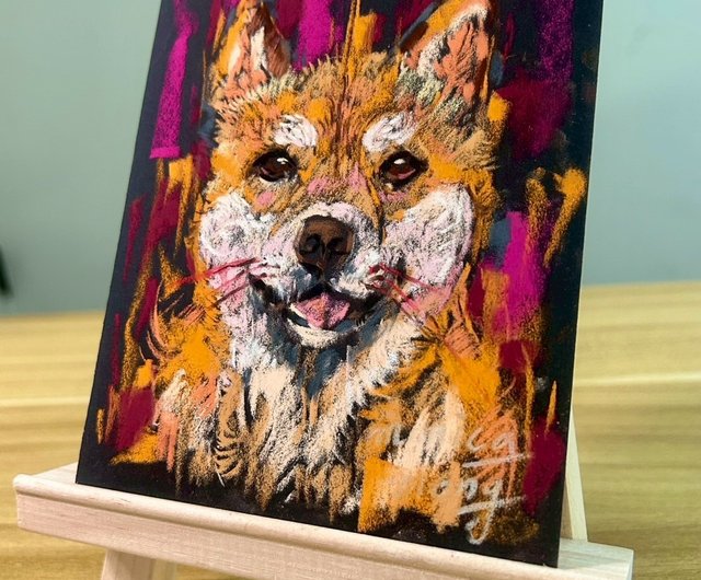 台湾 色彩豊かなパステルアート【犬シリーズ】 immanence-art-studio