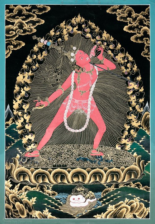 送料無料 50%OFF】ネパール チベット仏教芸術 ヴァジュラヨーギニーの