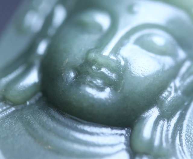 天然和田玉山素材 大慈悲大慈悲観音菩薩ペンダント 平安祓いペンダント