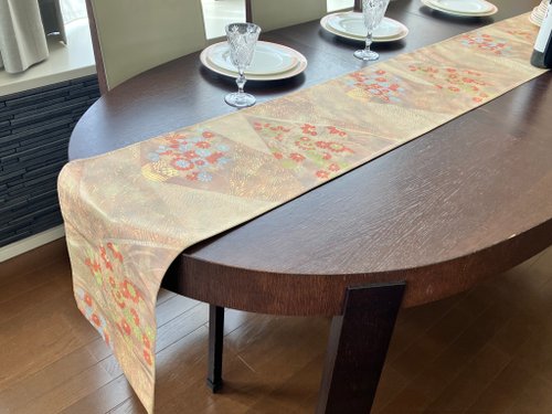 西陣織 着物 帯 テーブルランナー NTR004 Japanese style by C