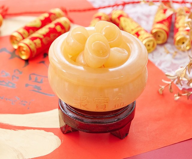 送料無料 12%OFF】台湾 天然トパーズの聚宝器 (宝を集まる器)9.5cm