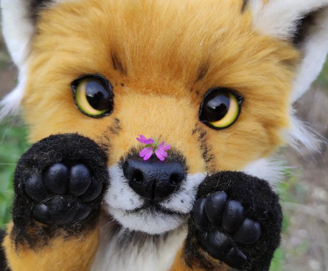 ロシア テディフォックス、手作りおもちゃ、ぬいぐるみ、かわいい