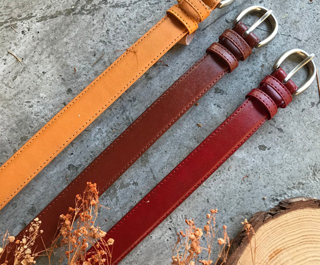 台湾 レディース本革ベルト 全9色 / 2種類の幅から選択可 / ベルト