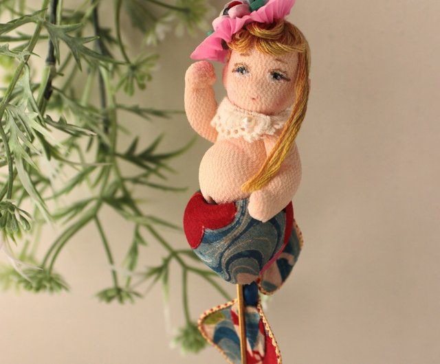 BJD ちりめん細工の金魚の人魚 アートドール 創作人形 Asou Miwa