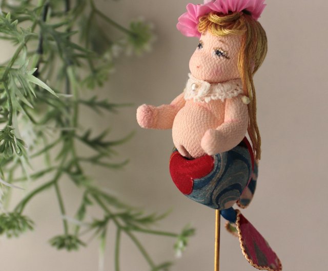 BJD ちりめん細工の金魚の人魚 アートドール 創作人形 Asou Miwa