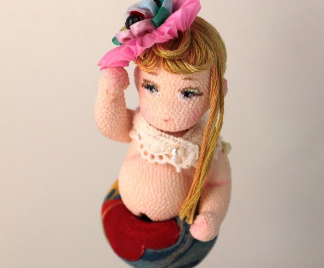 BJD ちりめん細工の金魚の人魚 アートドール 創作人形 Asou Miwa