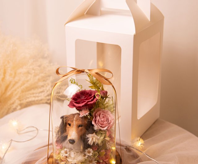 台湾 【限定】ペット製羊毛フェルト プリザーブドフラワー ドライ