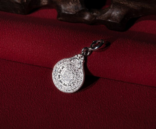 台湾 チベット仏教念珠アクセサリーシリーズ 純銀九宮八卦チャーム