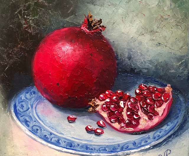 絵画 インテリア絵油絵uF6-051110静物（果物）