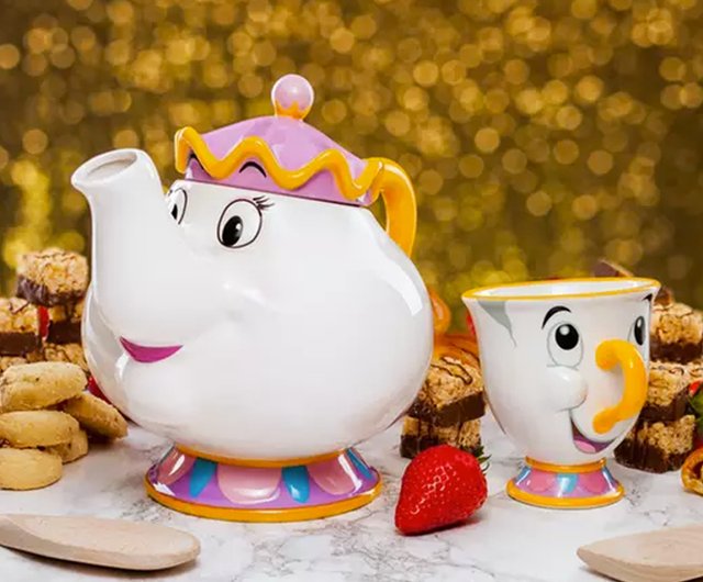 香港 ディズニー公認 美女と野獣 ティーポット ミセスとアーチー