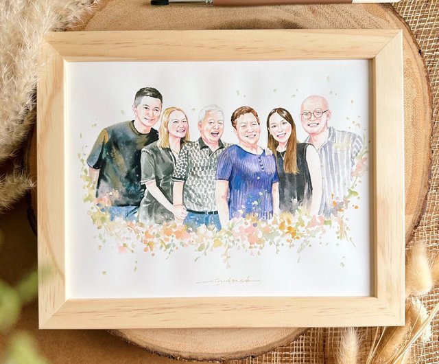 台湾 水彩の手描きの肖像画 似顔絵- Made in Taiwan joojistudio - Pinkoi