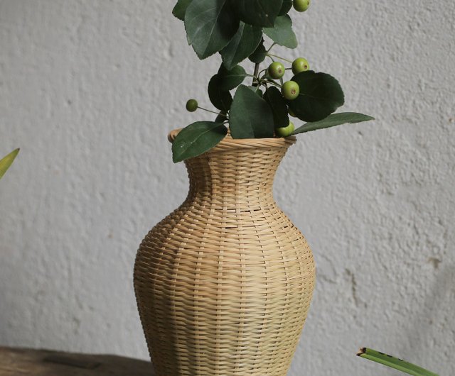 12%OFF】竹編みシリーズ | 梅花瓶 花道具 茶会席 伝統的な竹編み | esz